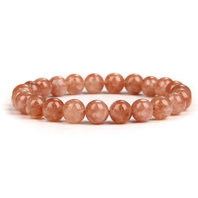 Bixorp Gems Zonnesteen Edelsteen Armband 8mm - Sunstone - Edelstenen Kralenarmband - Spiritueel Cadeau - 18cm