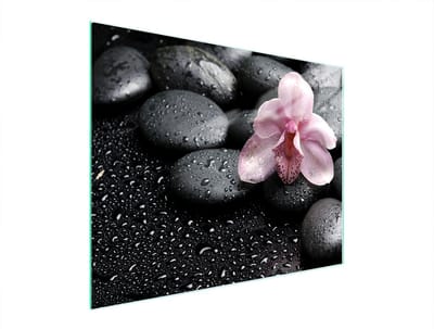 TMK ArtDeko - Glazen Snijplank - 52x40 cm - Beschermplaat - Orchid Design