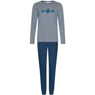 Pastunette - Blue Bloom - Pyjama - Bio Katoen - Blauw - Maat 48