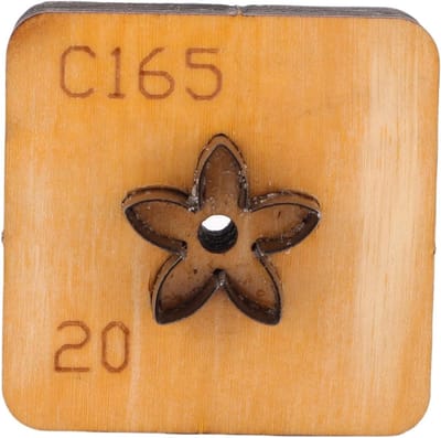 Dailygoody - Leren bloemvormige snijder - Metaal kunstschaar - Papieren kunstgereedschap - 20mm formaat - Snijmal - Productie - Papier - Kunst - Zilve