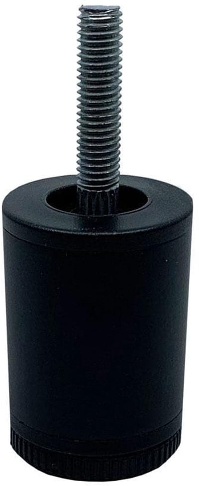 Stalen meubelpoot zwart rond ø 4 cm en hoogte 6 cm (M10) - Set van 4 stuks