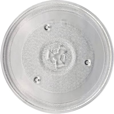 Glazen draaiplateau ø 27 cm geschikt voor magnetron / oven | Past op diverse merken dankzij universele maatvoering | Aandrijving met 3 nokken (meet nauwkeurig deze maat) | Alternatief voor Delonghi MI1018 | Multaparts® huismerk