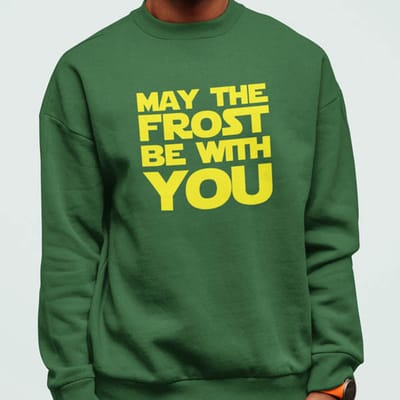 Foute Kerst Trui Groen May The Frost Be With You XS
