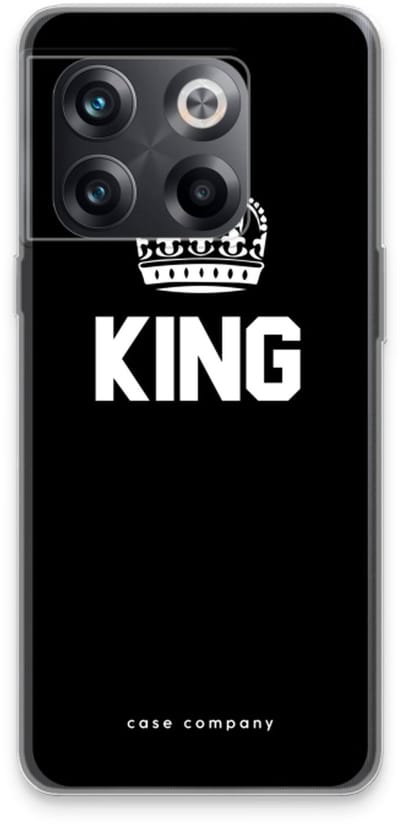 Case Company® - Hoesje geschikt voor OnePlus 10T hoesje - King zwart - Soft Cover Telefoonhoesje - Bescherming aan alle Kanten en Schermrand