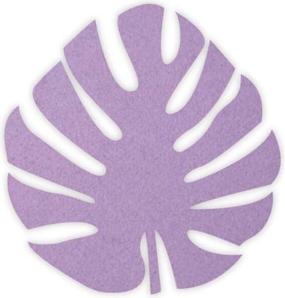 Monstera blad vilt onderzetter - Lila - 6 stuks - Ø 9,5 cm Rond - Glas onderzetter - Cadeau - Woondecoratie - Woonkamer - Tafelbescherming - Onderzetters Voor Glazen - Keukenbenodigdheden - Woonaccessoires - Tafelaccessoires