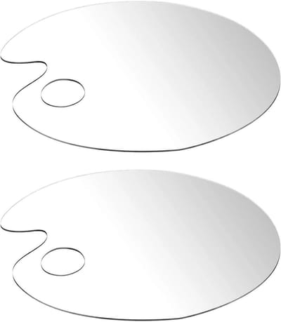 Acrylverfpalet 25 x 15 cm - heldere kleur - 2 stuks - ideaal voor schilderen - ShopVlot