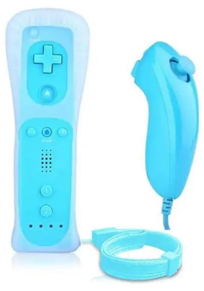 WiseGoods Premium Remote Controller + Nunchuk Voor Nintendo Wii / Wii U (Motion Plus) - Controllers - Accessoires Gamen - Blauw