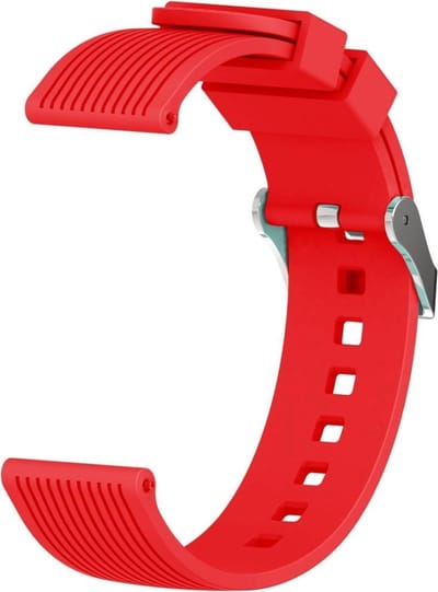 Samsung Galaxy Watch (42MM) Siliconen Bandje Vertical Stripe |Rood / Red| Premium kwaliteit |One Size|TrendParts