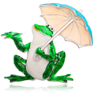 Emaille Vang Huisdieren Kikker Broches Voor Vrouwen En Mannen Schattig Dier Insect Feest Casual Broche Spelden Sieraden Cadeaus 3 Kleuren groen