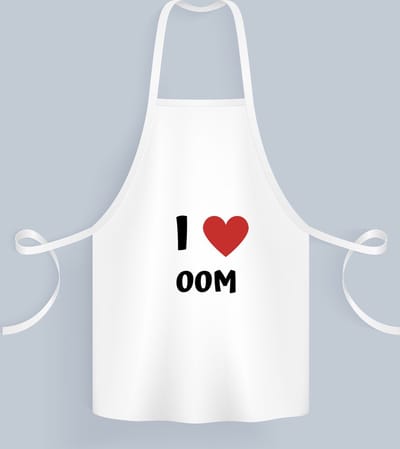Akyol - i love oom Keukenschort - Oom - de liefste oom - verjaardag - cadeautje voor oom - oom artikelen - kado - geschenk - 82 bij 71 cm