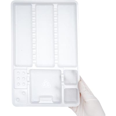 5 Pièces Paquet Oral Jetable Dentaire Miroir de Bouche Pince Sonde Boîte d'Instruments Plateau Dentaire en Plastique Jetable Grand petit