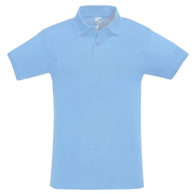 SOLS Heren Perfect Pique Korte Mouw Poloshirt (Hemelsblauw)