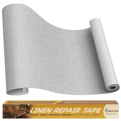 Zelfklevende Linnen Reparatiepleisters - 40 x 230 cm - Herstel Ouderwetse Bank, Stof en Meubels - Lichtgrijs
