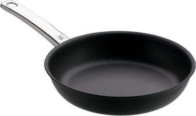 Koekenpan - Steakpan Bakpan - Vlees Bakken - Snelle Warmteoverdracht - 24 cm - Zwart