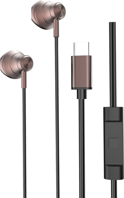 Oortjes met Draad USB C Zwart 711 - USB-C Aansluiting - In-Ear Oordopjes met Draad - Bedrade Oortjes