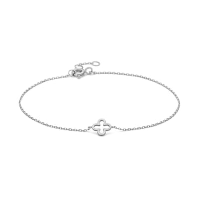 New Bling - 9NBG-0803 - gouden armband met klaver - 14 karaat - 16 + 1 + 1cm