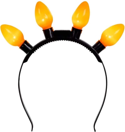Boland - LED diadeem Party oranje Oranje - Één maat - Volwassenen - Unisex - Koningsdag - Holland - Supporter - Voetbal