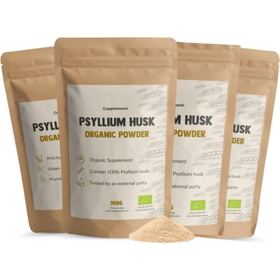 GOYU Psylliumvezels 3000 mg per dagdosering Biologisch Combideal 4x 60 Capsules - Vezel Vlozaad vezel supplement - Psyllium husk psylliumvezels capsules - Vezel Vlozaad - Vegan - Zonder toevoegingen - Lab getest - 60 dagen voorraad per zakje