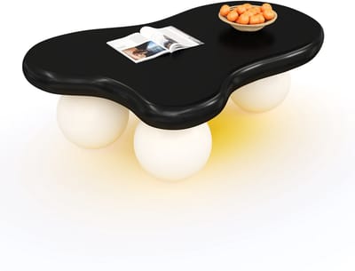 Salontafel - Wolkvorm - Wolkvorm en LED 16 Kleuren - Stijlvol Modern Design - MDF - Wit
