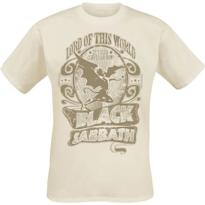 Black Sabbath T-shirt - Lord Of This World - S tot XXL - voor Mannen - ecru