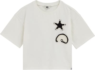 WE Fashion Meisjes oversized T-shirt met embroidery