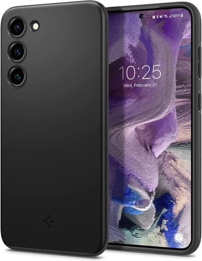 Geschikt voor Spigen Samsung Galaxy S23 5G Thin Fit hoesje - Zwart