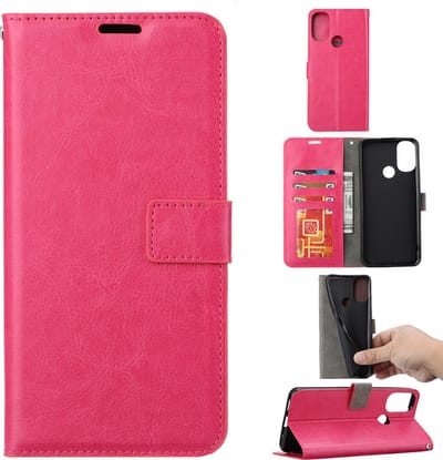 Bookcase Geschikt voor: Motorola Moto G50 5G - Roze - portemonnee hoesje