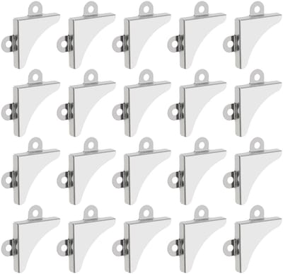 Dailygoods- Hoekbevestigingsklemmen 20 stuks - Zilveren Hoekbalken - Metaal - 30,3 x 5,5 mm - Bevestigingsgat M5 - Duurzaam en eenvoudig te installeren - Hoekbevestiging