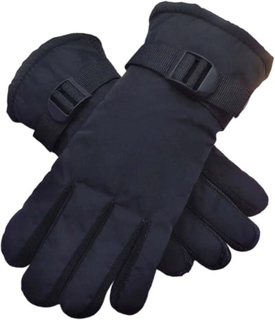 MDUG Winter skihandschoenen - Zwart - Geschikt voor kinderen van 8-12 jaar - Maat M - Waterdicht - Sneeuwbestendig, warm en comfortabel - Voor schaatsen - Skiën - Snowboarden - Outdoor snowboardhandschoenen