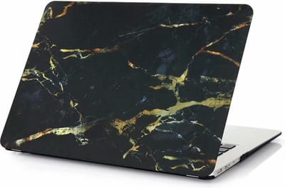 Hardshell Case - Geschikt voor oude MacBook Air - Voor Air 13 inch A1466 (2012) - Marmer Zwart Goud
