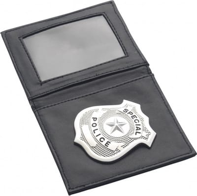 Smiffys Politie badge penning in portefeuille - carnaval/verkleed spullen - voor bij uw kostuum