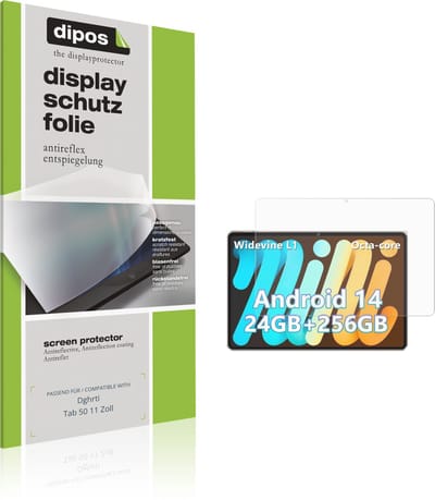 dipos – 2x Matte Beschermfolie geschikt voor Dghrti Tab 50 11 Zoll | Krasbestendige & antireflecterende Screenprotector Ultra-Thin