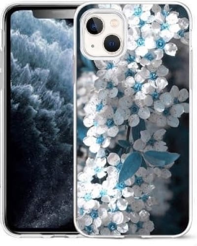 Cityhoesje-iPhone 14 Plus-15 Plus hoesje – Bloemen – Backcover