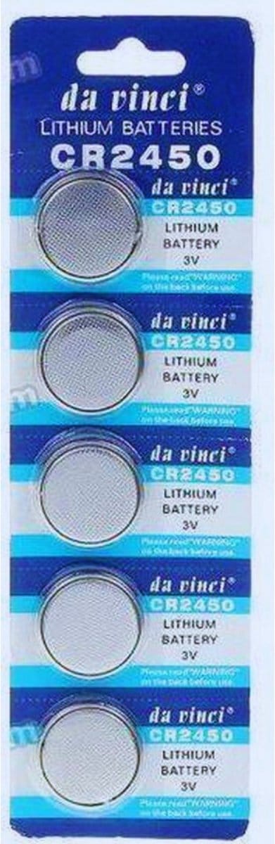 CR2450 Lithium Knoopcelbatterij - 3V - 5 stuks