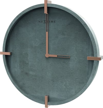 NeXtime - Stille Wandklok - 32 cm - Concrete - Grijs- 'Mohawk Wall'