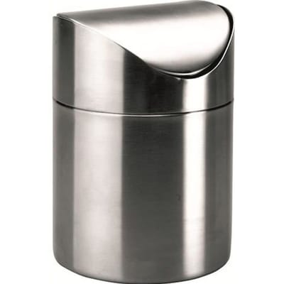 Poubelle de Table - IBILI - 769200 - Inox de Qualité Supérieure - Couvercle Basculant - Passe au Lave-Vaisselle