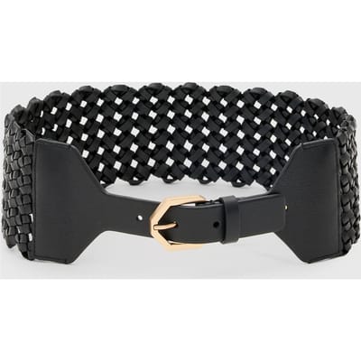 AllSaints Mathilde Waist Belt Black/warm Brass Taglia: XS | Cinture Outlet | Donna | Nero