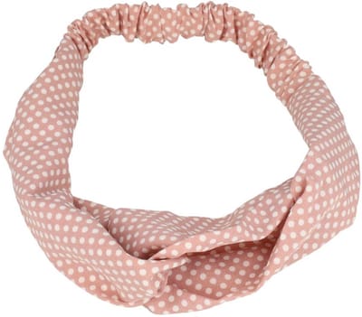 Haarsoires Haarband Twist 5cm – Stippenprint – Roze - Zachte Knoop Hoofdband - Haaraccessoire voor Dames & Meisjes