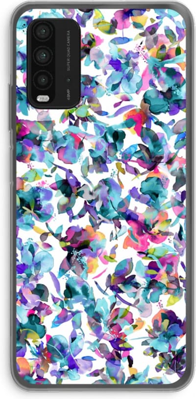 Case Company® - Hoesje geschikt voor Xiaomi Redmi 9T hoesje - Hibiscus Flowers - Soft Cover Telefoonhoesje - Bescherming aan alle Kanten en Schermrand
