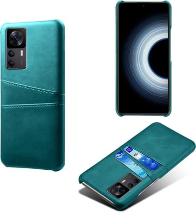 Backcover met Opbergvakjes + PMMA Screenprotector voor Xiaomi 12T / 12T Pro _ Groen