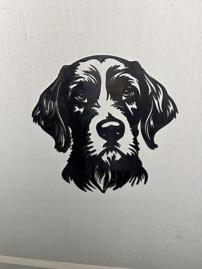 Metalen Hond - Duitse staande langhaar (pointer) - Tuindecoratie - Cortenstaal