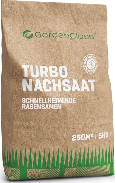 GardenGloss® Snelkiemend Graszaad Herfst 5 kg - Made in Germany - Voor 250 m² Gazon - Graszaad voor Turbo Doorzaai en Nieuwe Aanleg - Gazon Doorzaai
