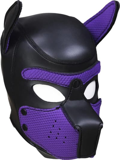 Banoch - Lindo Perrito Morado Neoprene - honden masker puppy play paars neopreen