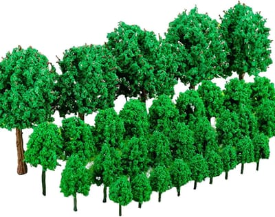 Model bomen - Miniatuur bomen - Landschap creëren - Verschillende maten - 50 stuks - Groen