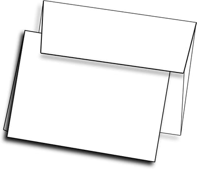 Blanco Wenskaarten - Notitiekaarten Enveloppen - Persoonlijke Ontwerpen Maken - Zwaargewicht Karton - 5 x 7 Inch 40 Stuks - Wit