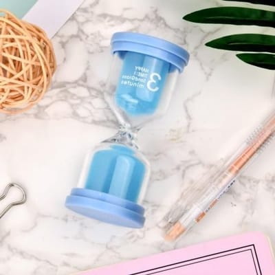Kleurige zandloper voor kinderen - Tijdbeheer voor keuken, leren en kantoor, 15/20/30 minuten (blauw)