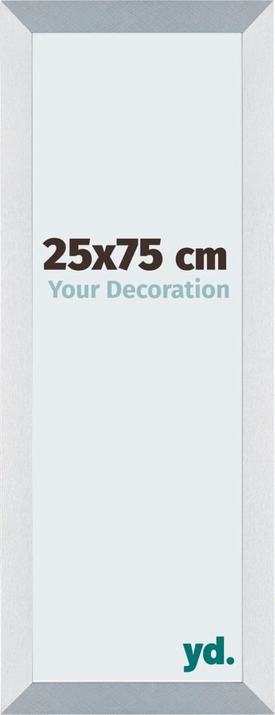 Your Decoration - Fotolijst 25x75 cm - MDF - Aluminium Geborsteld - Mura