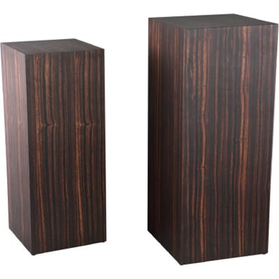 PTMD - Bloemenzuil Tiess - Bruin - 35x35x85cm - Set van 2