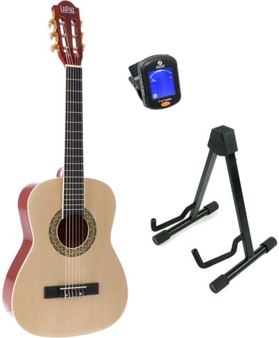 Klassieke gitaar 1/2 - incl. statief en tuner - LaPaz 002 - Natuurlijk