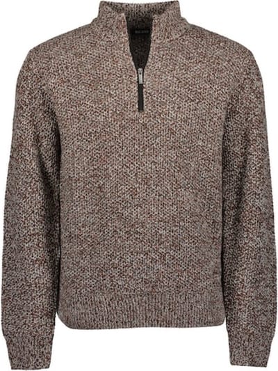 Blue seven heren - Trui 376471 bruin gemeleerd maat L
